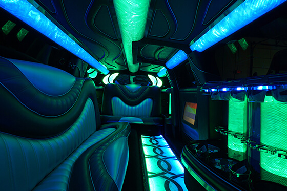 inside our limo service palmdale