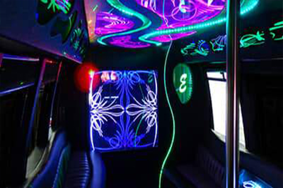Party buses with stereo systems