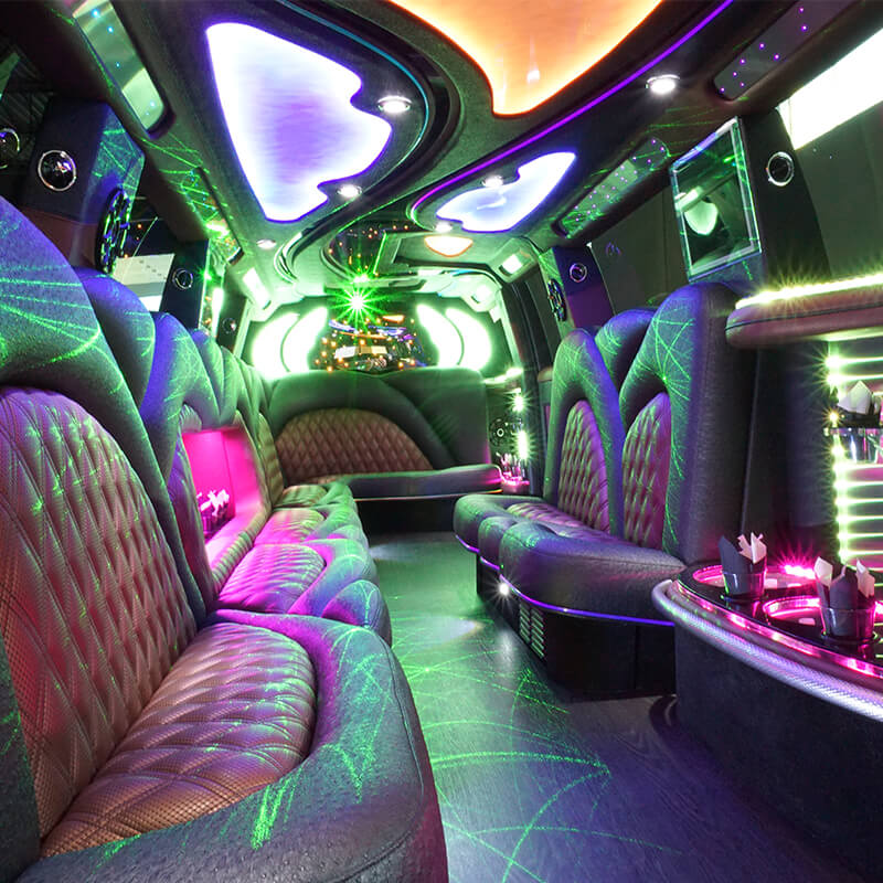 inside our limo service in Irvine, California