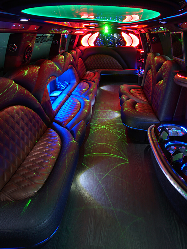 the interior of our limousine service 